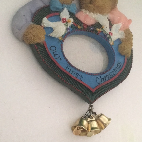 NWOT: Our First Christmas Photo Ornament 5”x4”  Polystone resin - Picture 9 of 12